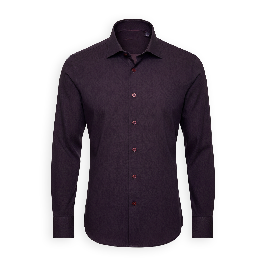 Serica Elite Men's BURGUNDY Casual Shirt | EX2574559-49 | C|S Menswear