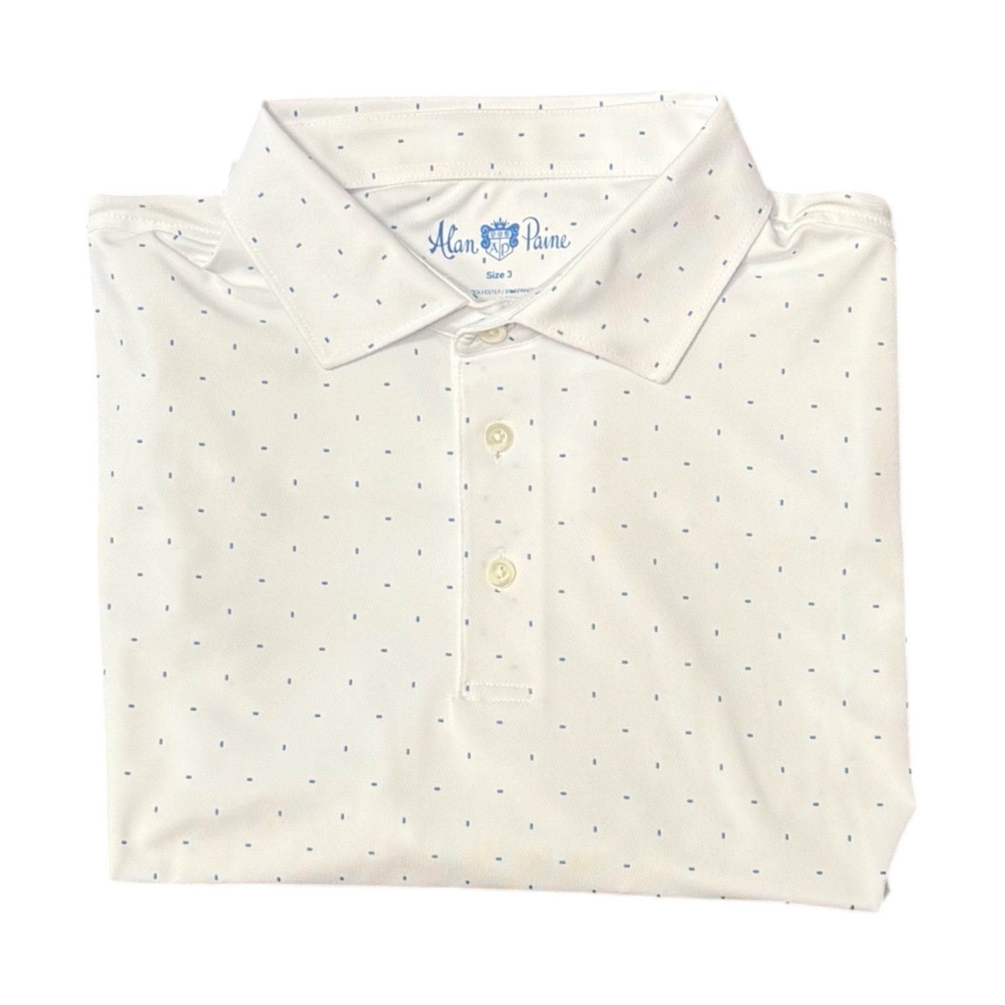 Shop Alan Paine SHALFORD Men's WHITE/BLUE Polo C|S Menswear