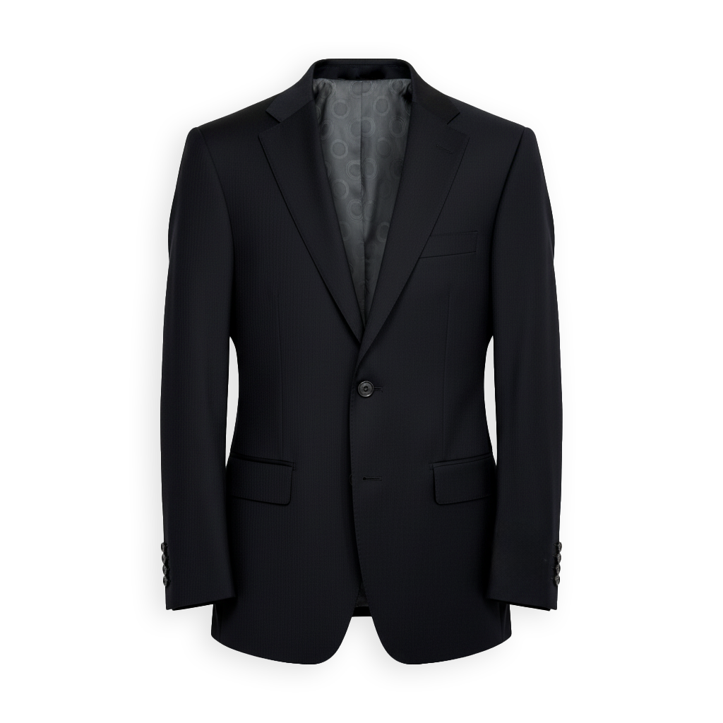 Men's Canaletto BLACK Suit Vitale Barberis Canonico Wool | 886.601